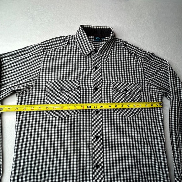 Burnside Y2K Large Checkered Long Sleeve Shirt Gingham Button Down - Picture 10 of 14